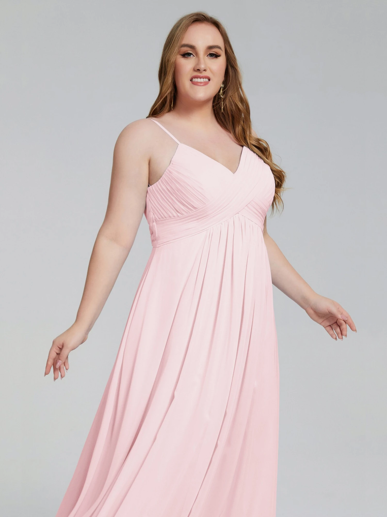 Londyn Spaghetti Straps Plus Size Bridesmaid Dresses - Image 15
