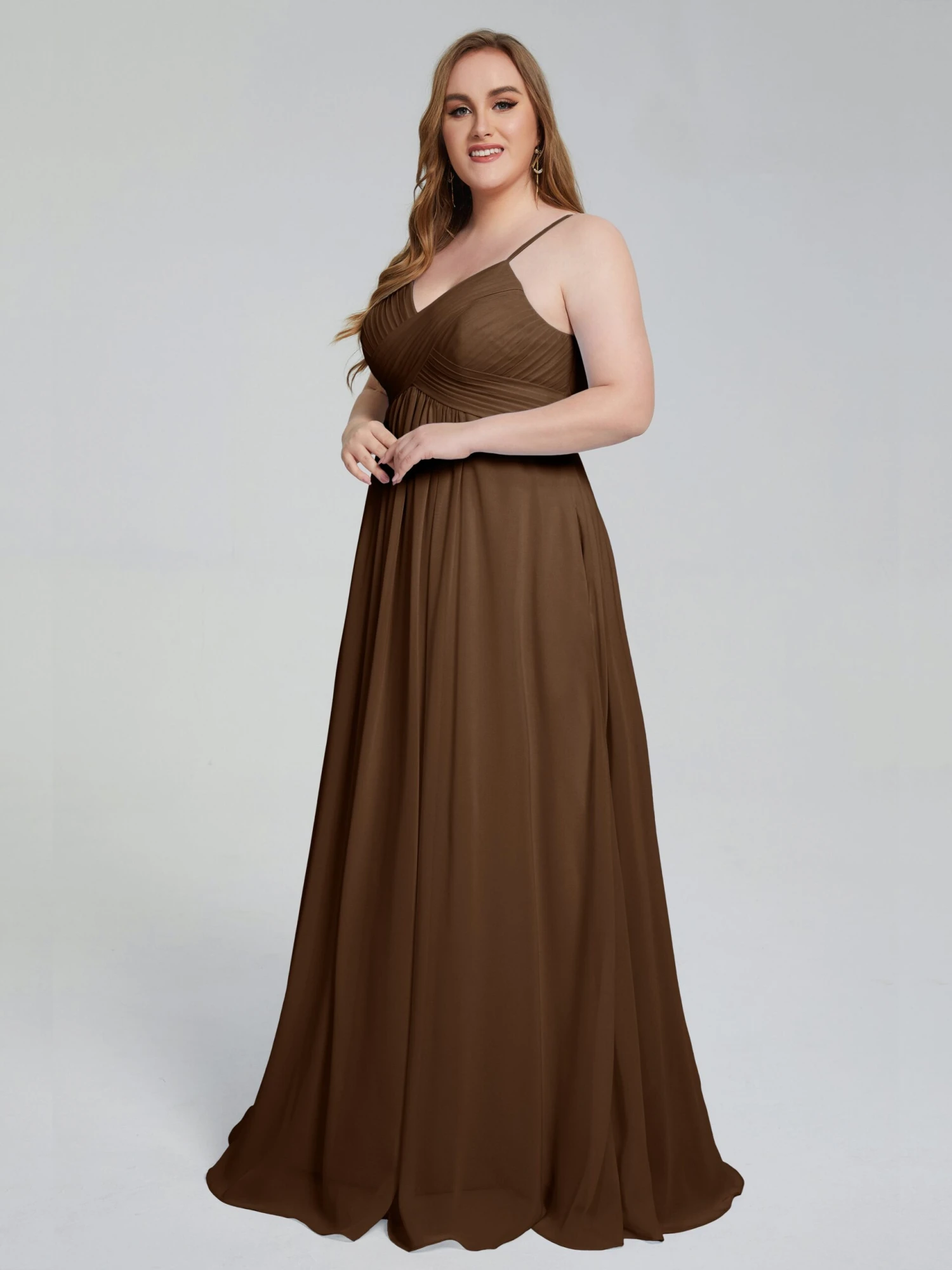 Londyn Spaghetti Straps Plus Size Bridesmaid Dresses - Image 16