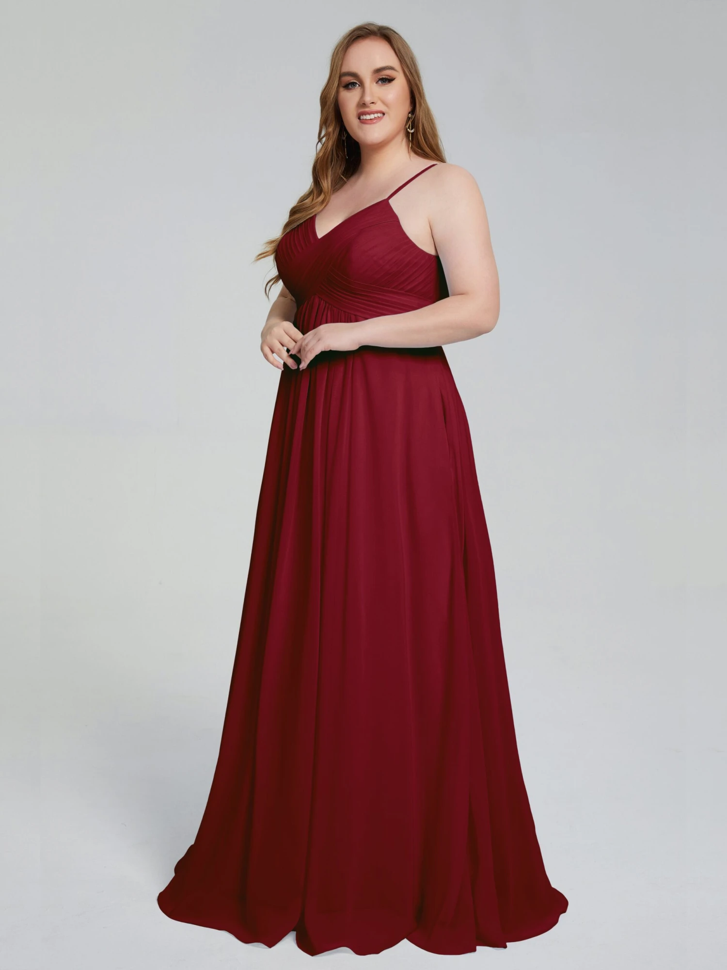 Londyn Spaghetti Straps Plus Size Bridesmaid Dresses - Image 20