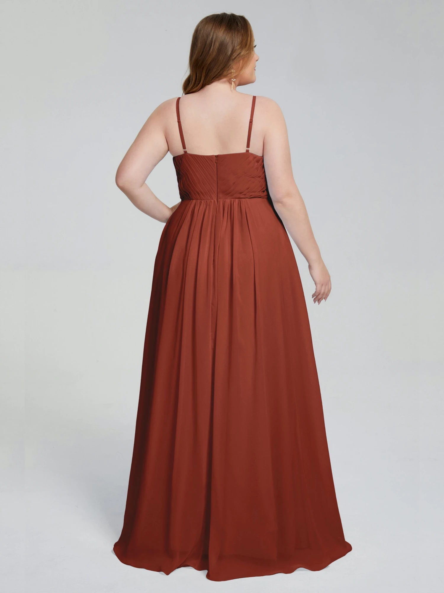Londyn Spaghetti Straps Plus Size Bridesmaid Dresses - Image 2