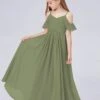 Off Shoulder Chiffon Junior Bridesmaid Dress