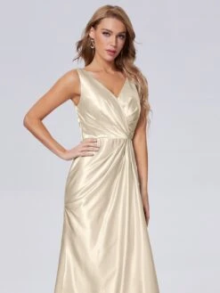 Parker V Neck Soft Satin Bridesmaid Dresses