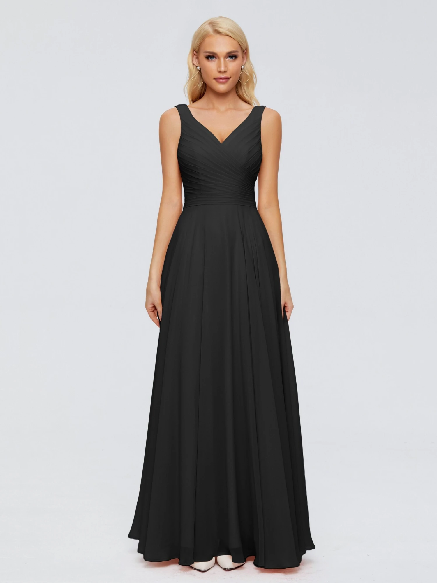 Ryleigh Flowy Chiffon Bridesmaid Dresses With Bow - Image 17