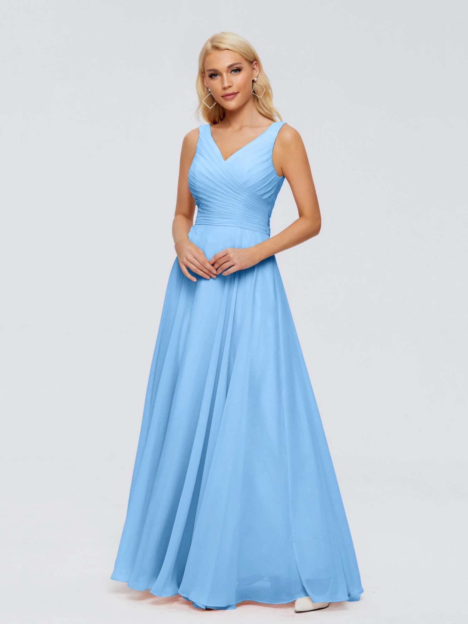 Ryleigh Flowy Chiffon Bridesmaid Dresses With Bow - Image 19
