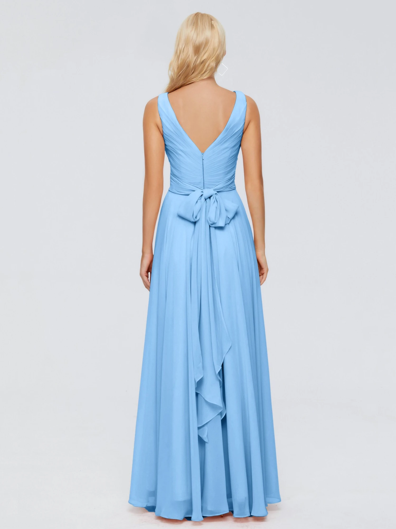 Ryleigh Flowy Chiffon Bridesmaid Dresses With Bow - Image 20