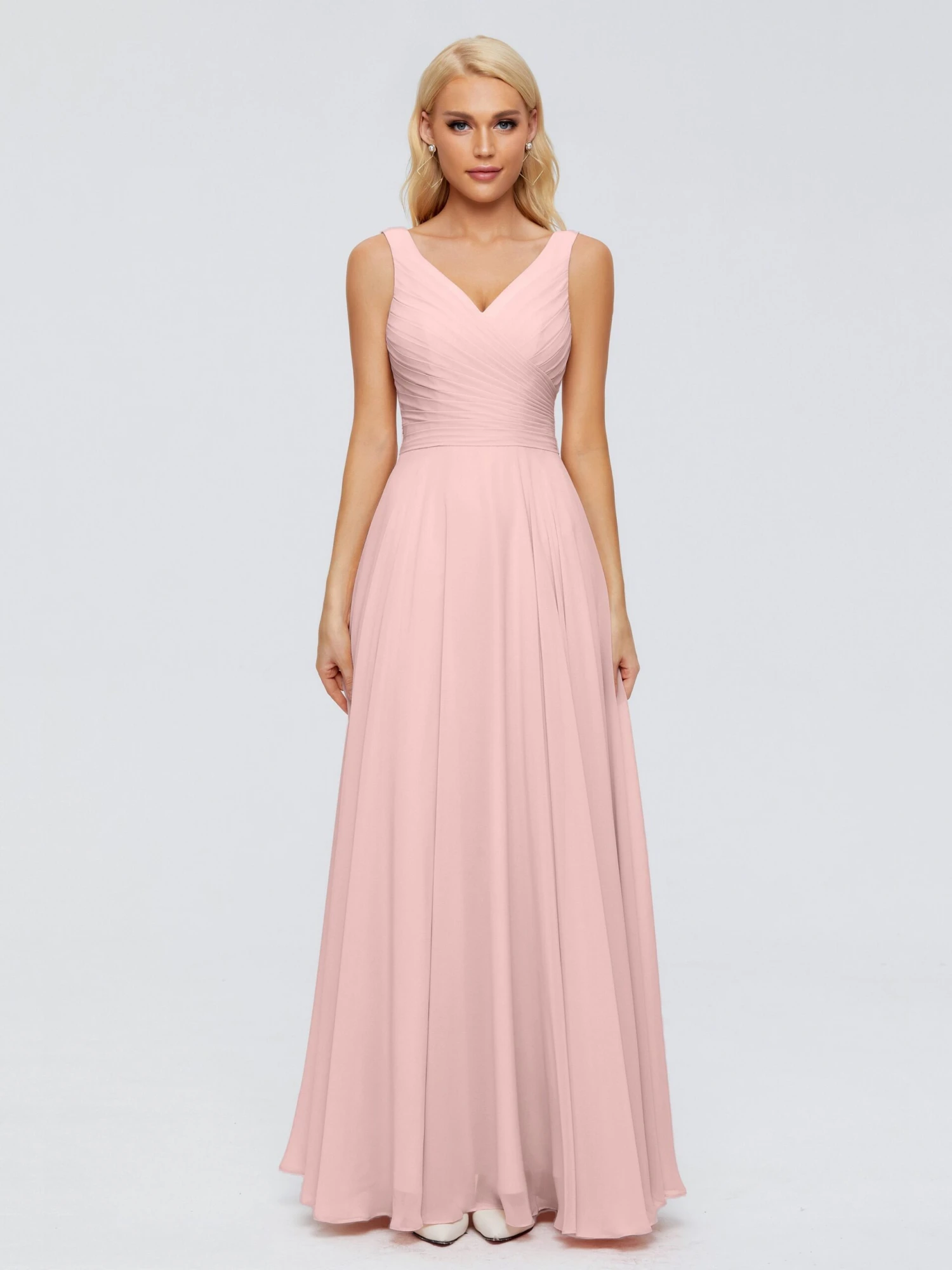 Ryleigh Flowy Chiffon Bridesmaid Dresses With Bow - Image 8