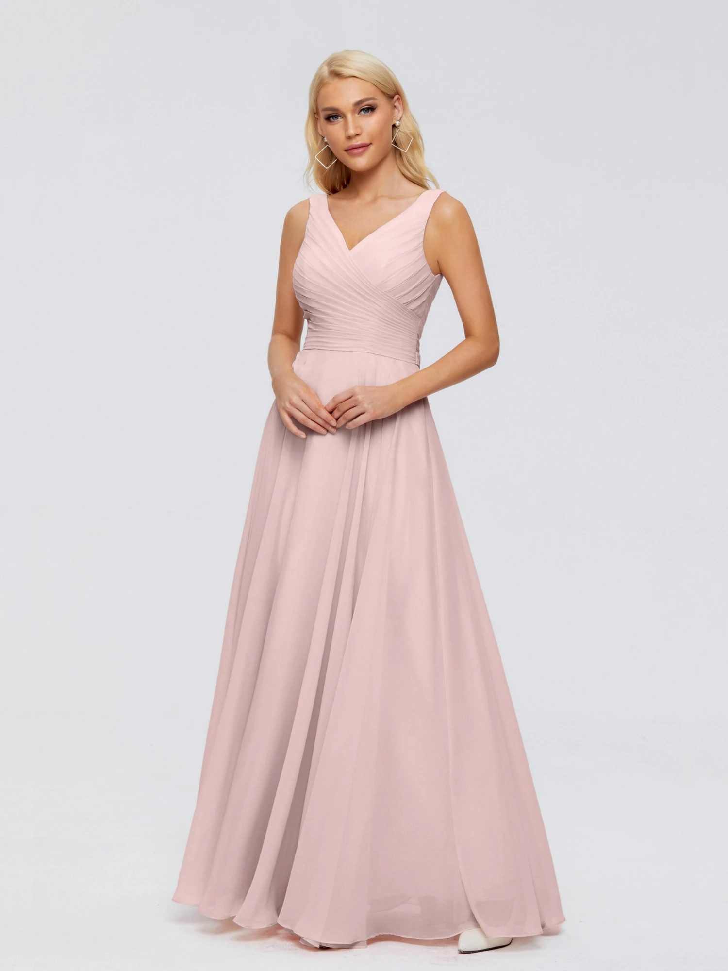 Ryleigh Flowy Chiffon Bridesmaid Dresses With Bow - Image 5