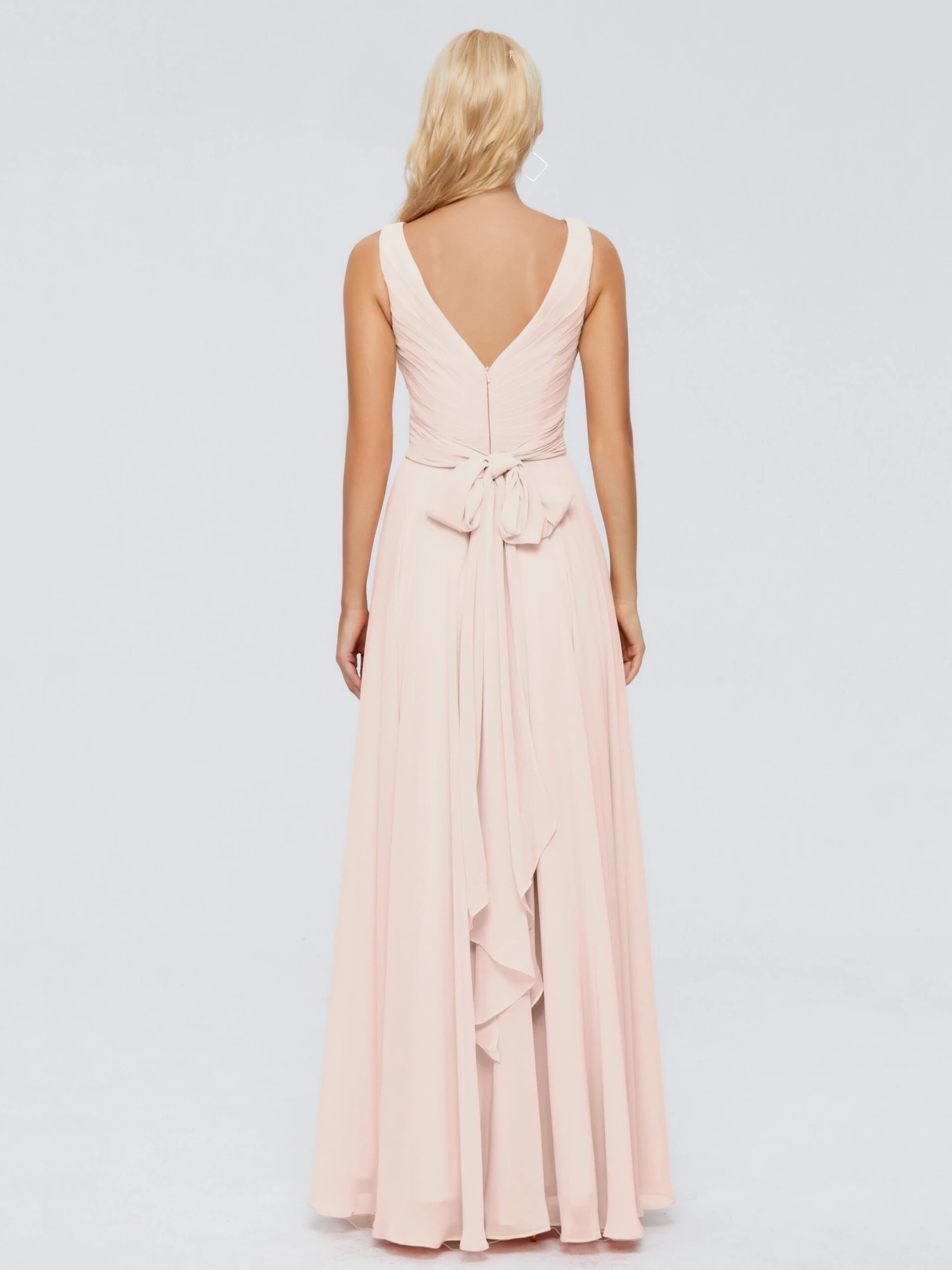 Ryleigh Flowy Chiffon Bridesmaid Dresses With Bow - Image 12