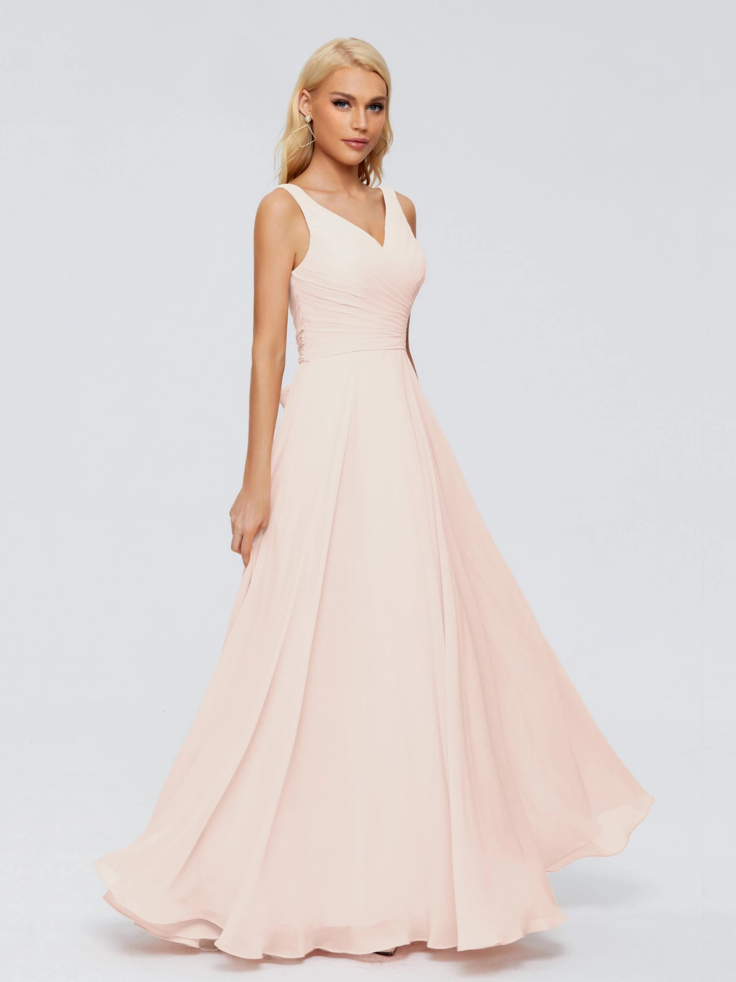 Ryleigh Flowy Chiffon Bridesmaid Dresses With Bow - Image 10